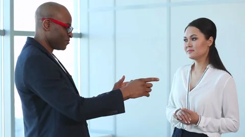 Businessman and manager are mitting to discuss the future placement of furniture Stock Footage 59791002