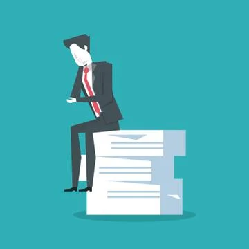 Businessman and problem solver cartoon 스톡 일러스트