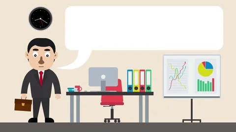 Businessman animation. Stock Footage 82719634
