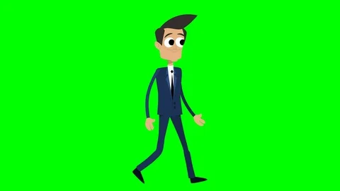 Businessman Animation - walking Stock Footage 101112842