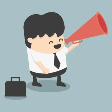 Businessman announced Stock Illustration