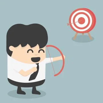 Businessman archer Stock Illustration