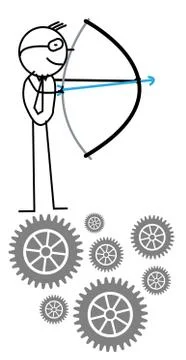 Businessman arrow Stock Illustration