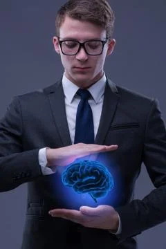 Businessman in artificial intelligence concept 写真素材