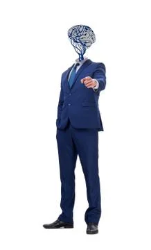 Businessman in artificial intelligence concept Stock Photos