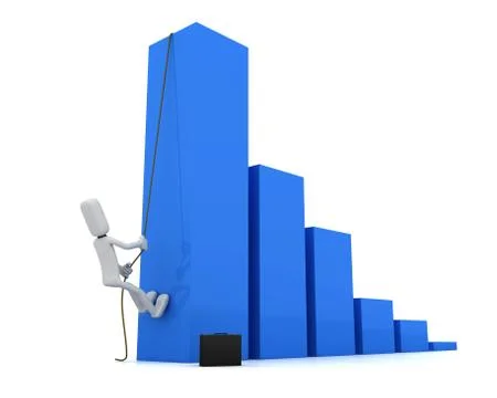 Businessman ascends to the schedule Illustrazione stock