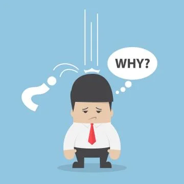 Businessman ask himself why Stock Illustration