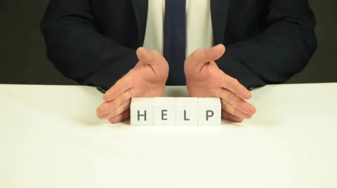 Businessman Asking for Help Stock Footage 62348360