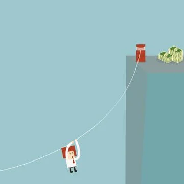 Businessman attempt Stock Illustration