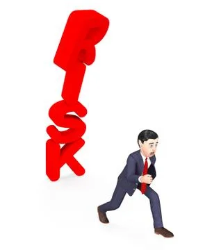 Businessman Avoiding Risk Represents Trade Risks And Peril Illustration