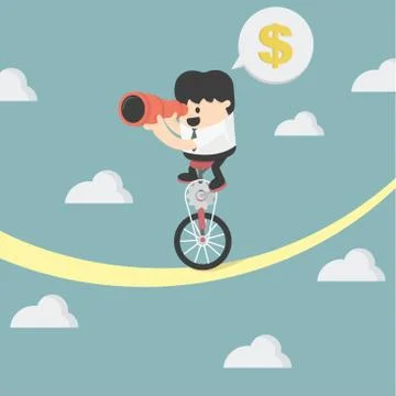 Businessman balancing 스톡 일러스트