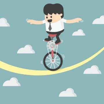 Businessman balancing Stock-Illustration