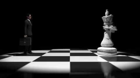Businessman beats a competitor Stock Illustration