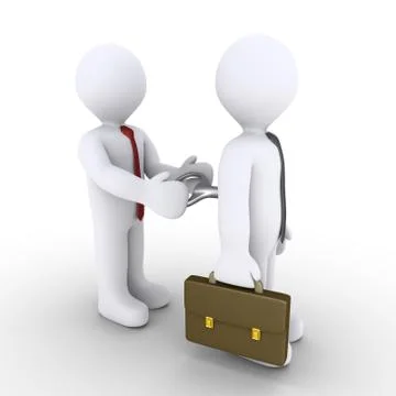 Businessman is being winded up Stock Illustration