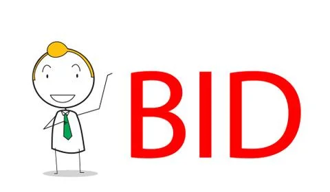 Businessman bid Illustrazione stock