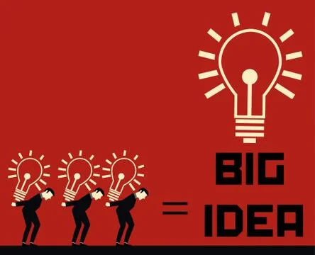 Businessman Big Idea Stock Illustration