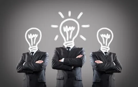 Businessman with big idea Stock Illustration