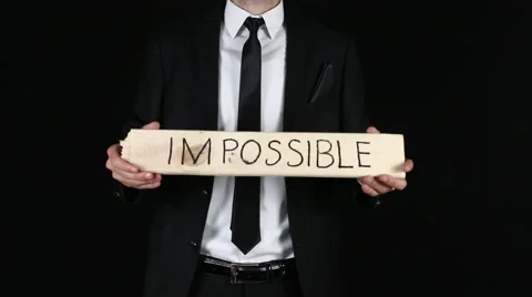 Businessman break negative and impossible concept Stock Footage 67720593