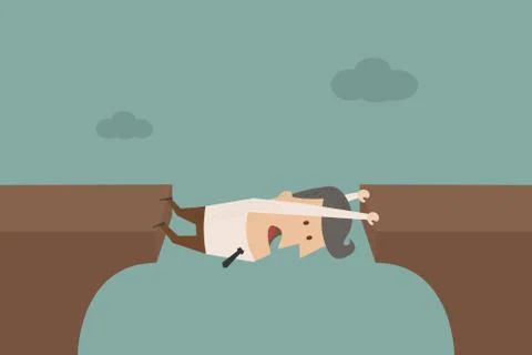 Businessman like a bridge ,Vector EPS 10 Stock Illustration