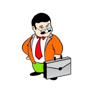 Businessman with briefcase Illustrazione stock