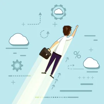 Businessman with a briefcase Stock-Illustration