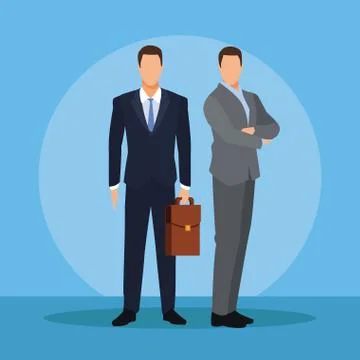 Businessman with briefcase Stock-Illustration