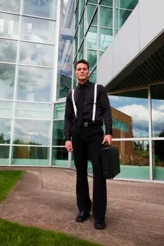 Businessman with briefcase Stock Photos