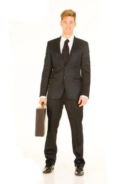 Businessman with briefcase Stock Photos