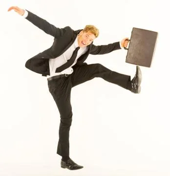 Businessman with briefcase Stock Photos