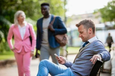 Businessman Browsing the Net Stock Photos