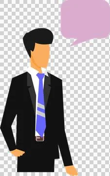 Businessman with bubble chat (1) Stockillustratie