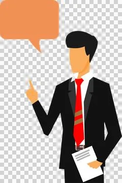 Businessman with bubble chat (2) 스톡 일러스트