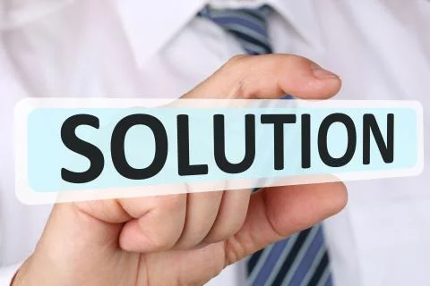 Businessman business concept with solution for problem success Stock Photos
