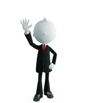 Businessman with bye pose Stock Illustration
