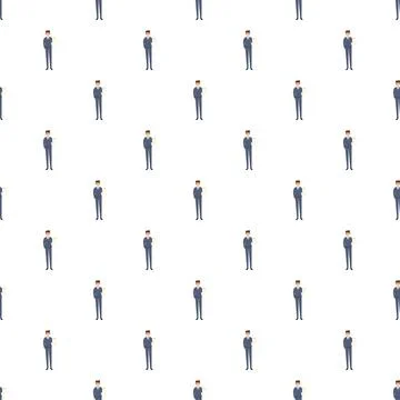 Businessman character seamless pattern presenting corporate concept Stock Illustration