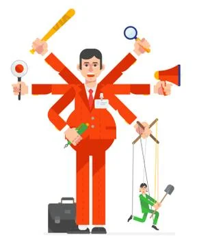 Businessman characters working. Vector illustration design. Stock Illustration