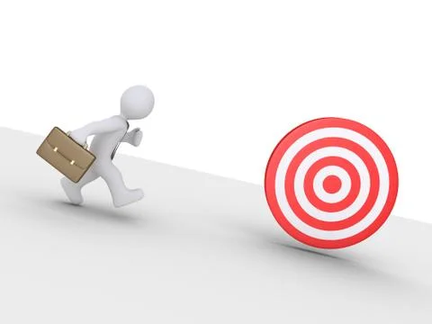 Businessman is chasing target Stock Illustration