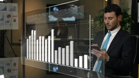  Businessman Checking Charts And Graphs  Stock Footage 210233291