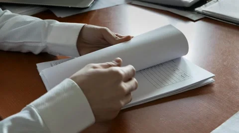 Businessman checking documents Stock Footage 61504334