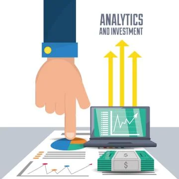 Businessman checking the financial document Stock Illustration