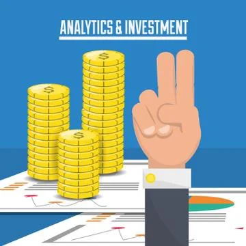 Businessman checking the financial document Stock Illustration