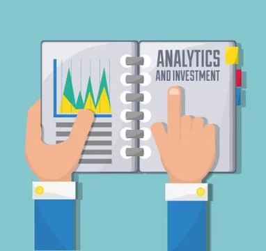 Businessman checking the financial document Stock Illustration