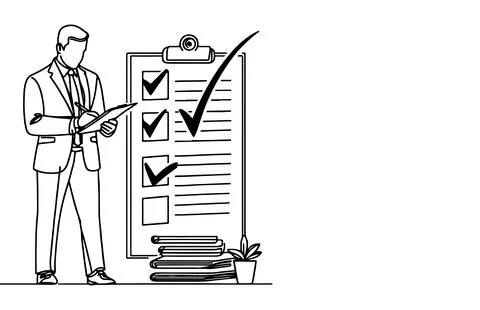 Businessman, checking Stock Illustration