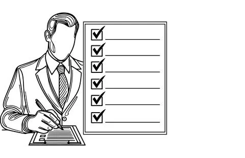 Businessman, checking Stock Illustration