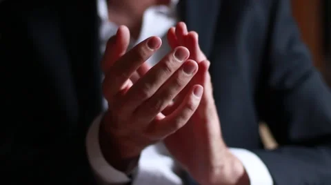 Businessman clapping with hands in the office 動画素材 63454798
