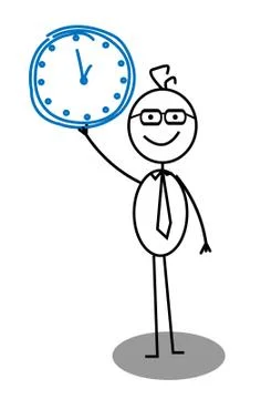 Businessman Clock Stock Illustration