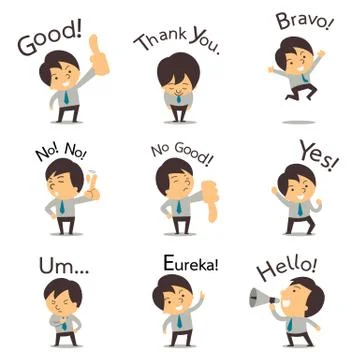 Businessman in communication Stock Illustration