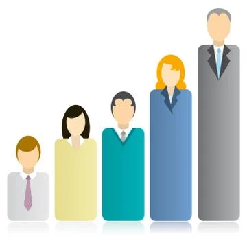 Businessman competition graph Stock Illustration