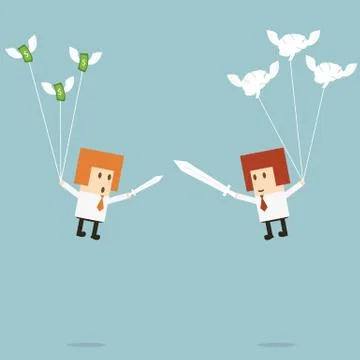 Businessman competition Stock Illustration