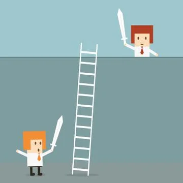 Businessman competition Stock Illustration